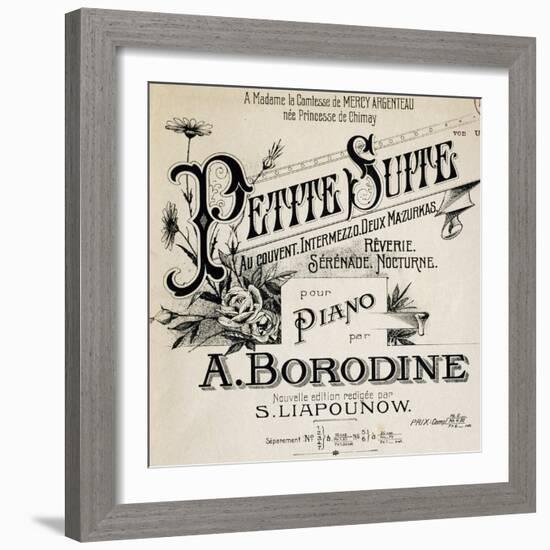 Title Page of Score for Little Suite-Aleksandr Borodin-Framed Giclee Print