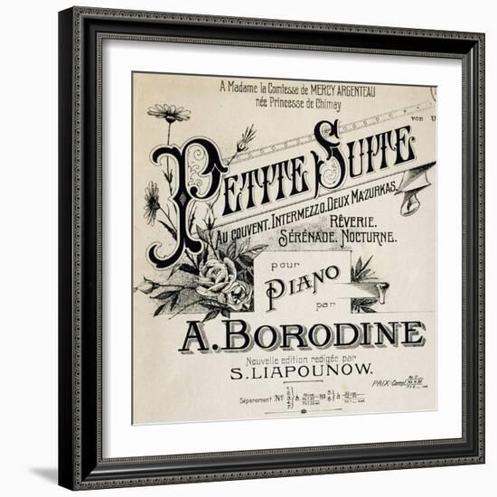 Title Page of Score for Little Suite-Aleksandr Borodin-Framed Giclee Print