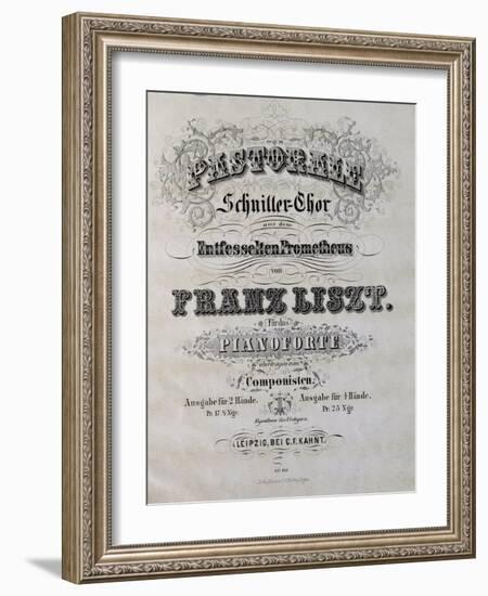 Title Page of Score for Prometheus-Franz Liszt-Framed Giclee Print