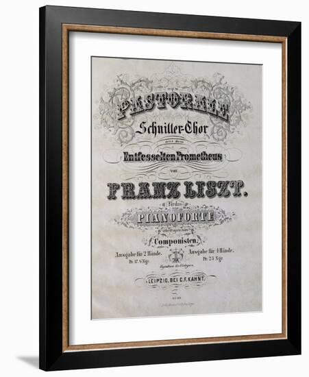 Title Page of Score for Prometheus-Franz Liszt-Framed Giclee Print