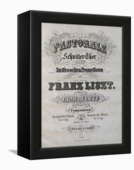 Title Page of Score for Prometheus-Franz Liszt-Framed Premier Image Canvas