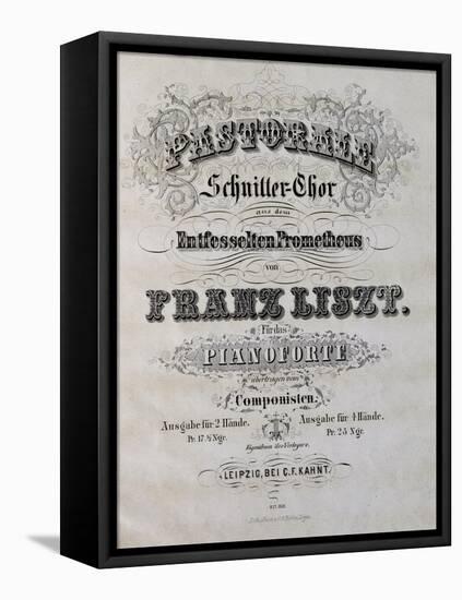 Title Page of Score for Prometheus-Franz Liszt-Framed Premier Image Canvas
