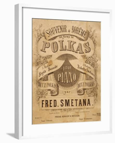 Title Page of Score for Souvenir of Bohemia in Polka Form, Opus 12-Bedrich Smetana-Framed Giclee Print