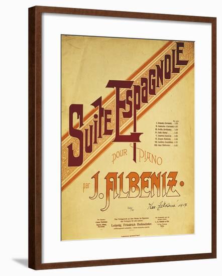 Title Page of Score for Suite Espanola, by Isaac Albeniz-null-Framed Giclee Print
