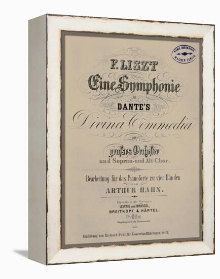 Title Page of Score for Symphony to Dante's Divine Comedy or Dante-Symphony, 1855-1856-Franz Liszt-Framed Premier Image Canvas