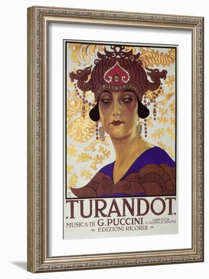 Title Page of Score of Turandot, Opera by Giacomo Puccini-null-Framed Giclee Print