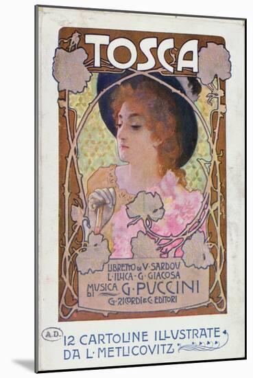 Title Page of Score Sheet for the Opera Tosca by Puccini, c.1910-Italian School-Mounted Giclee Print