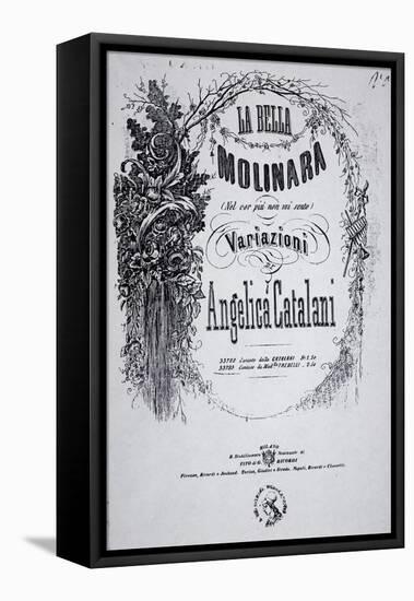 Title Page of Sheet Music for Beautiful Miller-Woman, Variation by Angelica Catalani-null-Framed Premier Image Canvas