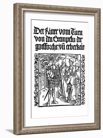 Title Page of the Book of the Knight of the Tower, C1495-Albrecht Durer-Framed Giclee Print