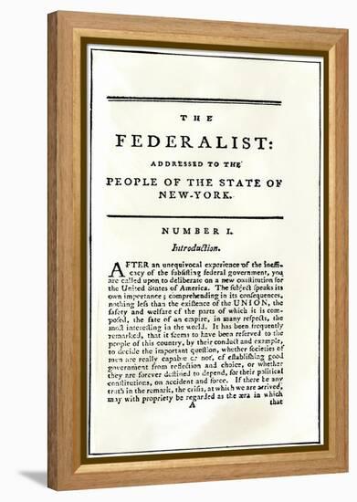 Title Page of the Federalist-null-Framed Premier Image Canvas