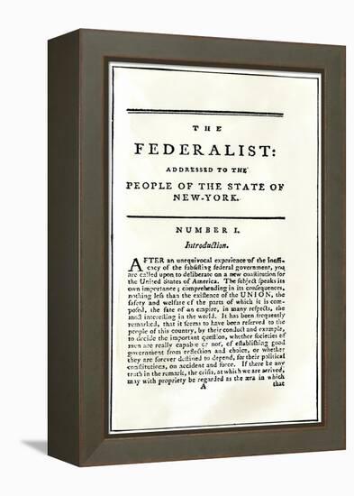 Title Page of the Federalist-null-Framed Premier Image Canvas