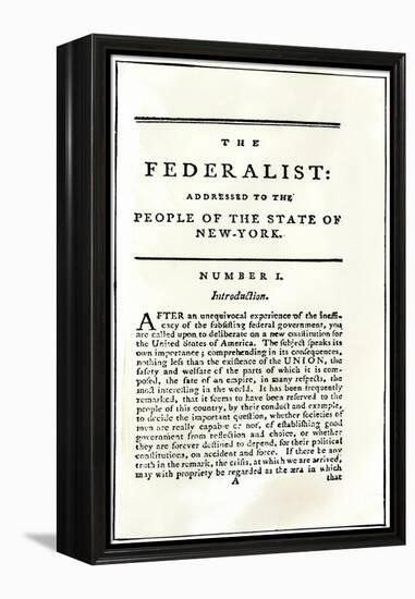 Title Page of the Federalist-null-Framed Premier Image Canvas