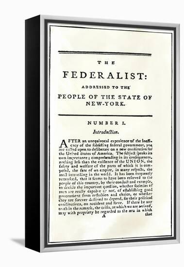 Title Page of the Federalist-null-Framed Premier Image Canvas