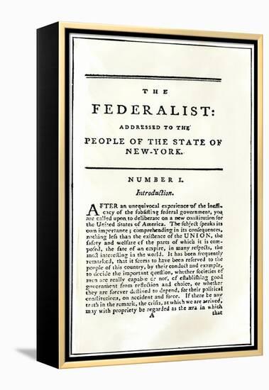 Title Page of the Federalist-null-Framed Premier Image Canvas
