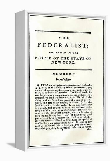 Title Page of the Federalist-null-Framed Premier Image Canvas