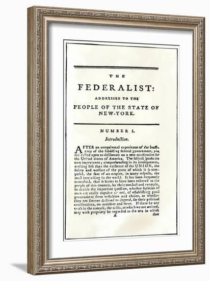 Title Page of the Federalist-null-Framed Giclee Print