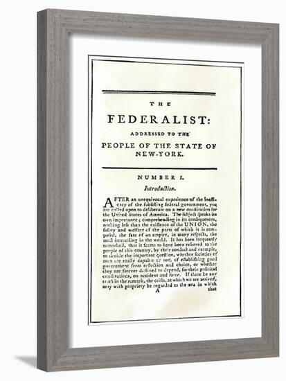 Title Page of the Federalist-null-Framed Giclee Print