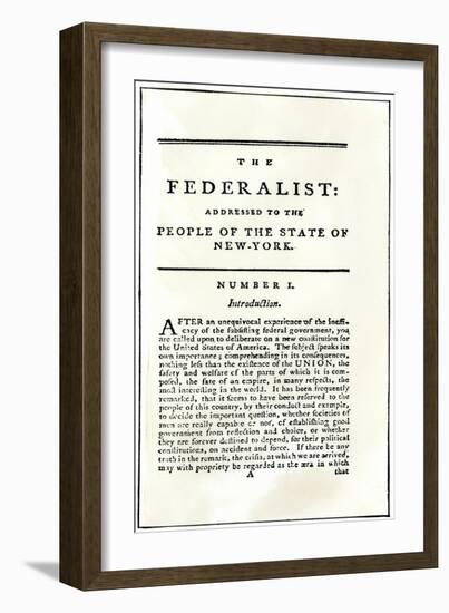 Title Page of the Federalist-null-Framed Giclee Print