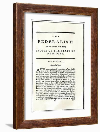 Title Page of the Federalist-null-Framed Giclee Print