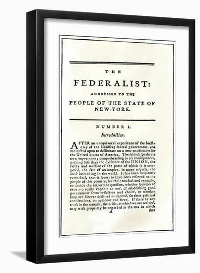 Title Page of the Federalist-null-Framed Giclee Print