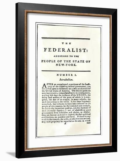 Title Page of the Federalist-null-Framed Giclee Print