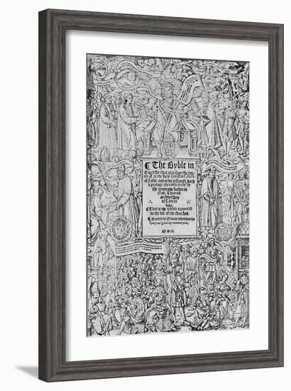 'Title-Page of the Great Bible, 1540, (1903)-Master of Francois de Rohan-Framed Giclee Print