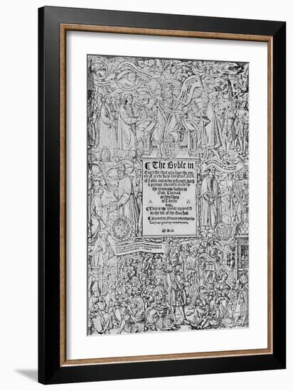 'Title-Page of the Great Bible, 1540, (1903)-Master of Francois de Rohan-Framed Giclee Print