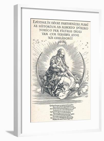 Title Page of the Life of the Virgin, 1511-Albrecht Dürer-Framed Giclee Print