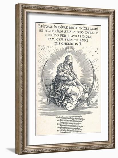 Title Page of the Life of the Virgin, 1511-Albrecht Dürer-Framed Giclee Print