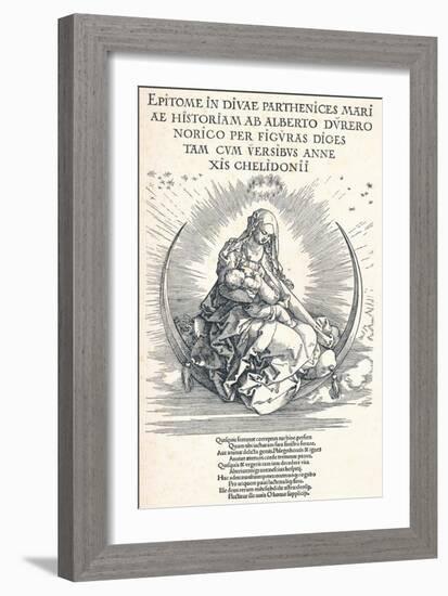 Title Page of the Life of the Virgin, 1511-Albrecht Dürer-Framed Giclee Print