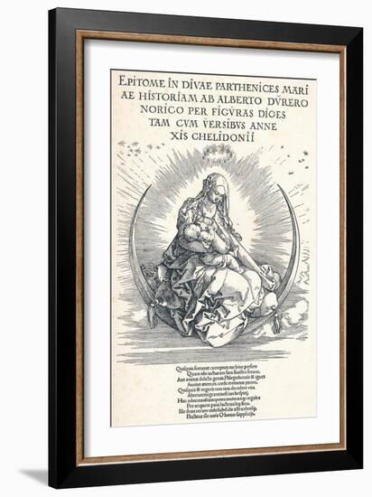 Title Page of the Life of the Virgin, 1511-Albrecht Dürer-Framed Giclee Print