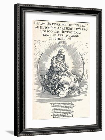 Title Page of the Life of the Virgin, 1511-Albrecht Dürer-Framed Giclee Print