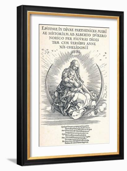 Title Page of the Life of the Virgin, 1511-Albrecht Dürer-Framed Giclee Print