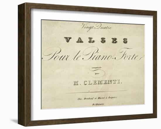 Title Page of Waltz for Piano-Muzio Clementi-Framed Giclee Print