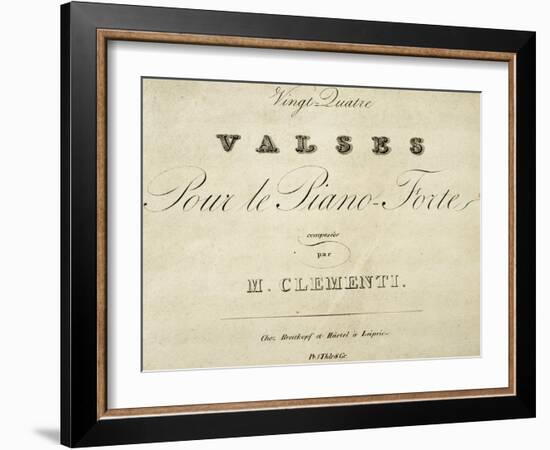 Title Page of Waltz for Piano-Muzio Clementi-Framed Giclee Print