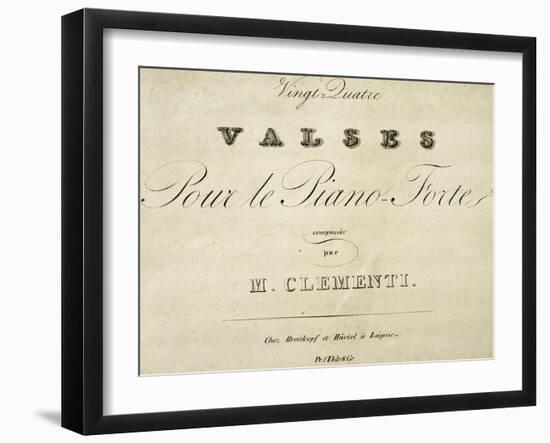 Title Page of Waltz for Piano-Muzio Clementi-Framed Giclee Print