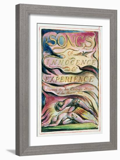 Title Page: Plate 1 from 'Songs of Innocence and of Experience' C.1815-26-William Blake-Framed Giclee Print