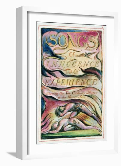 Title Page: Plate 1 from 'Songs of Innocence and of Experience' C.1815-26-William Blake-Framed Giclee Print