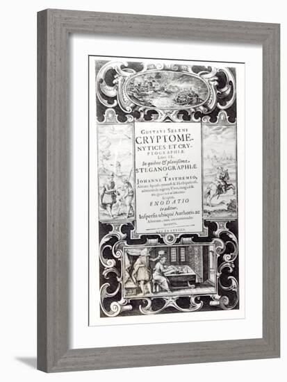 Title Page to Book 9 of Cryptomenysis and Cryptography by Gustavus Selenus-null-Framed Giclee Print