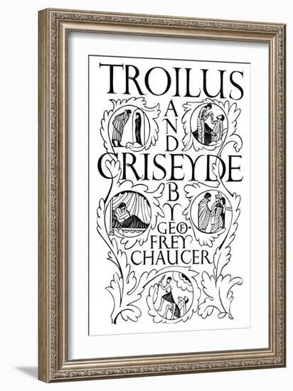 Title Page: Troilus and Criseyde, 1927-Eric Gill-Framed Giclee Print