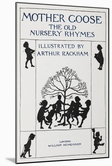 Title Page With Silhouette Of Children Dancing Round a Tree-Arthur Rackham-Mounted Giclee Print