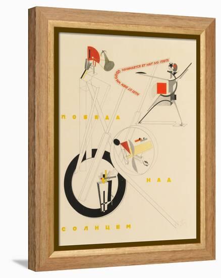 Title Sheet of Victory over the Sun by A. Kruchenykh, 1923-El Lissitzky-Framed Premier Image Canvas