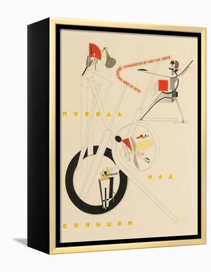 Title Sheet of Victory over the Sun by A. Kruchenykh, 1923-El Lissitzky-Framed Premier Image Canvas