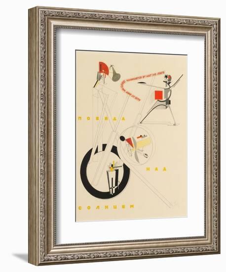 Title Sheet of Victory over the Sun by A. Kruchenykh, 1923-El Lissitzky-Framed Giclee Print