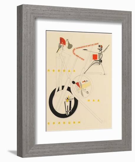 Title Sheet of Victory over the Sun by A. Kruchenykh, 1923-El Lissitzky-Framed Giclee Print