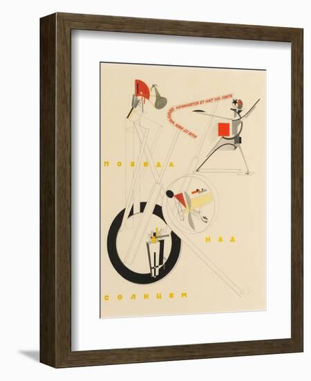 Title Sheet of Victory over the Sun by A. Kruchenykh, 1923-El Lissitzky-Framed Giclee Print