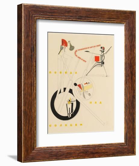 Title Sheet of Victory over the Sun by A. Kruchenykh, 1923-El Lissitzky-Framed Giclee Print