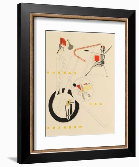 Title Sheet of Victory over the Sun by A. Kruchenykh, 1923-El Lissitzky-Framed Giclee Print