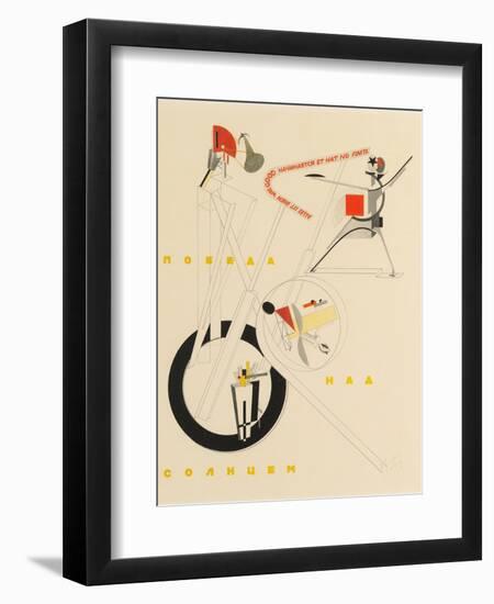 Title Sheet of Victory over the Sun by A. Kruchenykh, 1923-El Lissitzky-Framed Giclee Print