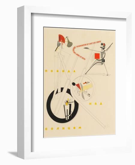 Title Sheet of Victory over the Sun by A. Kruchenykh, 1923-El Lissitzky-Framed Giclee Print